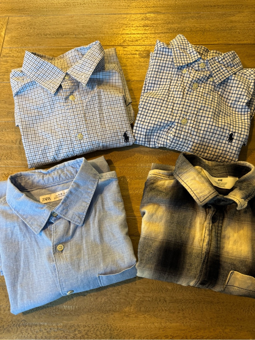 Lot of 4 Button-Down Boy Shirts